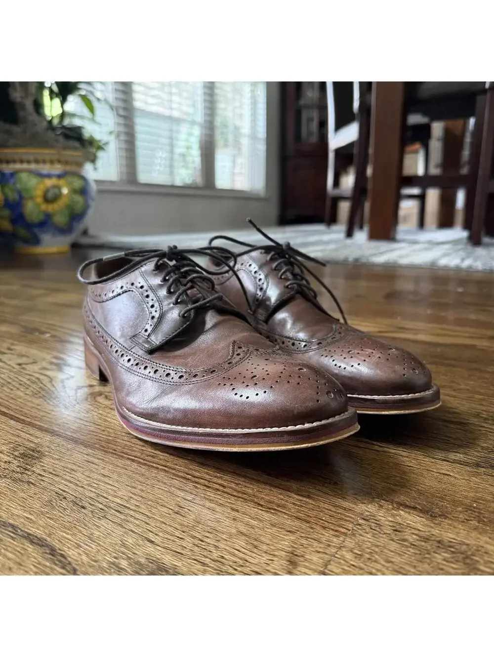 👞 Johnston & Murphy Brown Leather Wingtip Oxfords